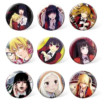 

2020 New Arrivals 9pcs Kakegurui XX Jabami Yumeko Saotome Mary Kirari Ririka Ryouta Bedge Badge