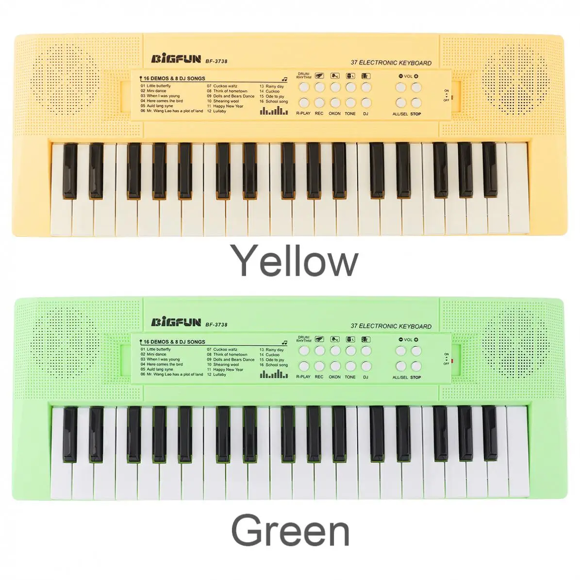 37 Keys ABS Electronic Keyboard Piano Digital Music Key Board with Microphone Children Gift Musical Enlightenment