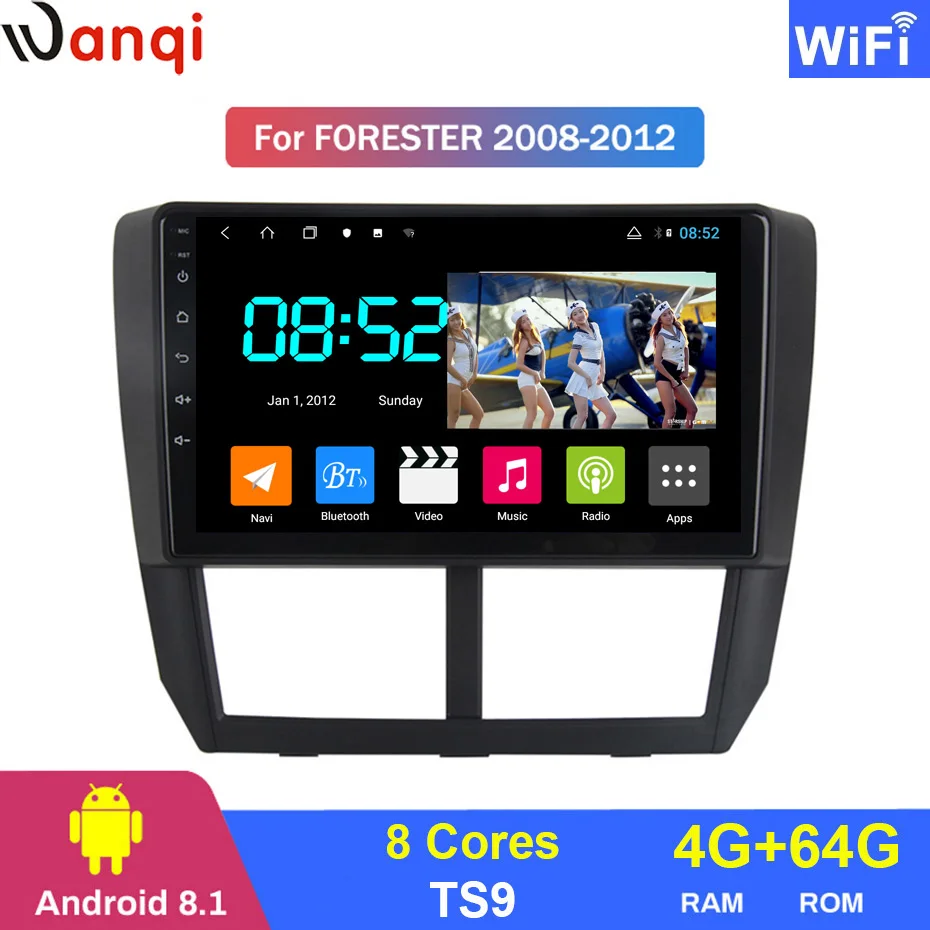Android 8 1 автомобильный DVD 1din мультимедиа Navi система для Subaru Forester 2008-2012