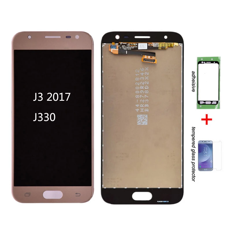 Дешево Оригинальный Для Samsung Galaxy J3 2017 J330 J330F J330G ЖК дисплей и кодирующий преобразователь сенсорного экрана в сборе J3 Pro 2017 Dual SIM font b lcd b font
