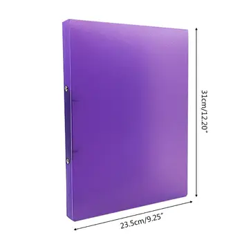 

2020 New A4 Ring Binder Colorured Transparent Loose-leaf Paper File Folder Storage Supply