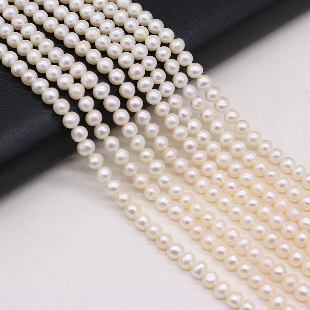 Cuentas Sueltas De Perlas De Color Blanco Mate De 8/10mm, 15,5 Pulgadas Por Hebra, Para Fabricación De Joyas DIY ¡Para La Fabricación De Joyas DIY! - AliExprs