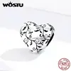 WOSTU Hot Sale 100% 925 Sterling Silver Heart Infinity love Charm Fit Original Bracelet Pendant Beads For Jewelry Making ► Photo 2/6