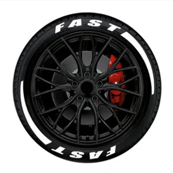 

8* Tire 3D Stickers Strip Tyre Reflective Stickers Luminous 15"-22" Accessories