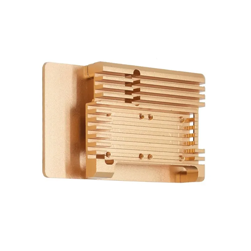 

CNC Aluminium Alloy Case for Raspberry Pi 4 Model B /B+ with Dual Cooling Fan Heat sink Radiator