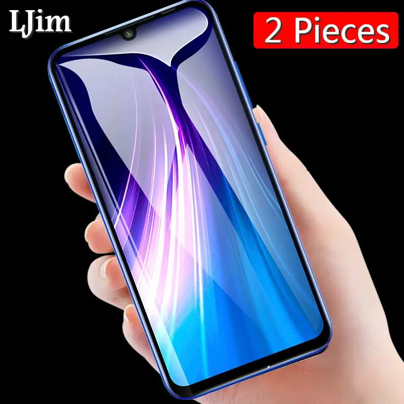 2 Pieces Full Glue Cover Glass For Xiaomi Redmi Note 8T 8 Pro Tempered Xiomi Note8 Screen Protector 7 T | Мобильные телефоны и