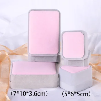 

Heart-shaped wedding ring box with display storage jewelry box, premium velvet lining 6 colors to choose birthday gift