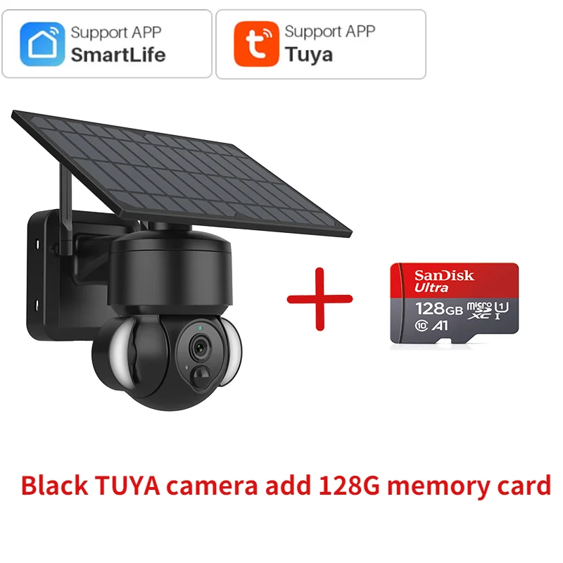 cheap home security cameras INQMEGA TUYA Camera with Solar Panel, PIR Motion Detection, Can Be Installed Separately, Video Surveillance CCTV Supports Alexa cheap outdoor security cameras Surveillance Items