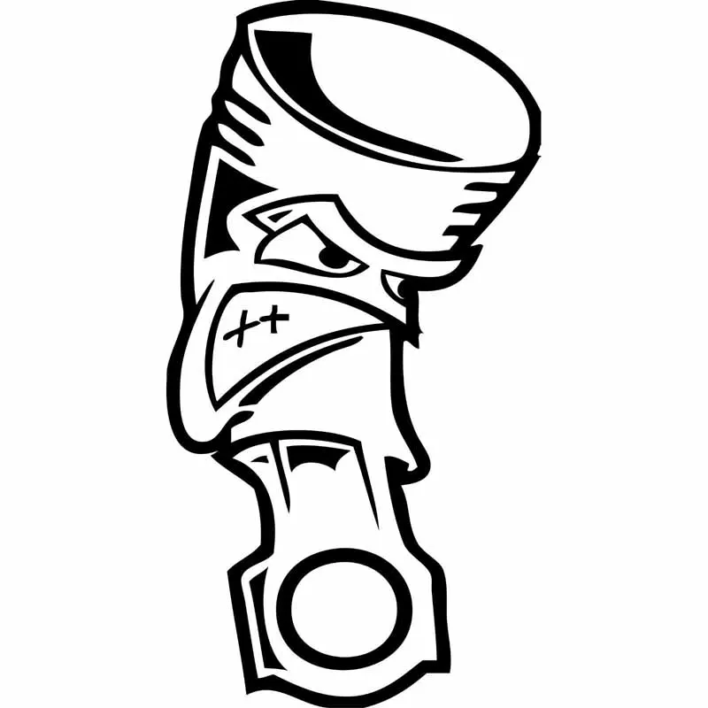 

Lifelike Creative Angry Piston Fun Vinyl Car Stickers Motorcycle Decals Waterproof Vinyl KK Decals PVC 13cm X 6.9cm