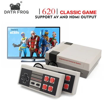 DATA FROG TV Video Game Console Built-In 620 Games 8 Bit Retro Game Console Handheld Gaming Player Best Gift free shipping