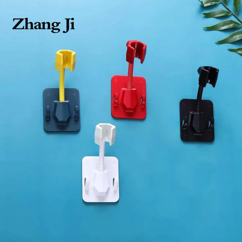 

ZhangJi Bathroom No Drill Traceless Shower Holder Adjustable Self-adhesive Universal Wall Mounted Shower head Bracket
