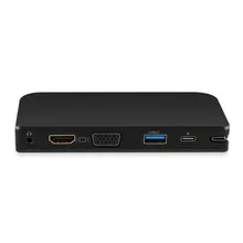 Usb-хаб C 6 в 1 Thunderbolt 3 type C адаптер док-станция 3 USB 3,0 порт 4K HDMI 1080P VGA для Macbook Pro HDMI VGA Ethernet Аудио разъем