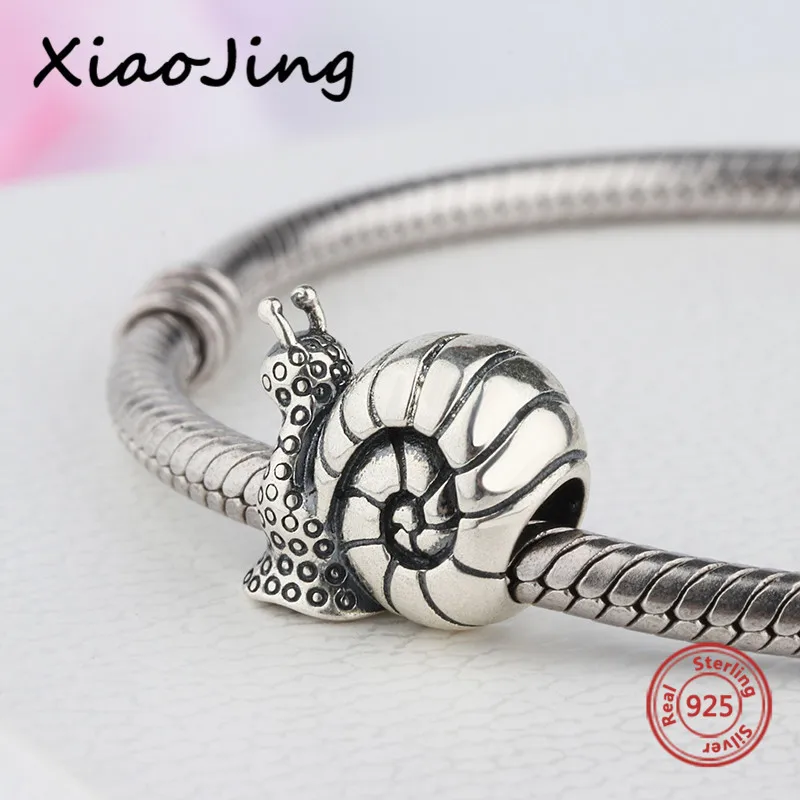 New arrival 925 Sterling Silver snails Charm Bead Fit authentic pandora Bracelet bead fashion Jewelry making for women gifts