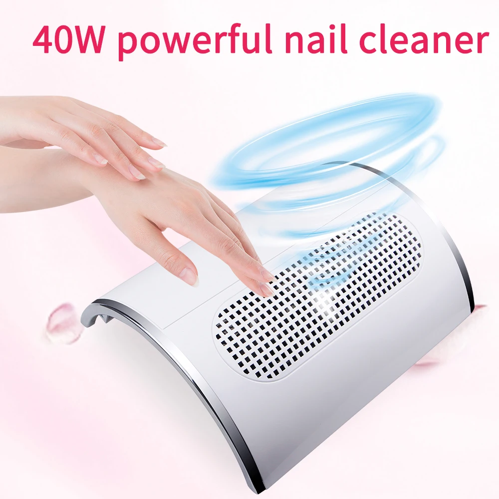 Günstige 40W Nagel Staubsauger Nagel Staub Collector Professionelle Nagel Maschine 2 Fan Leistungsstarke Nagel Reiniger Low Noise Nagel Salon werkzeug