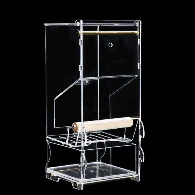 

No Mess Bird Feeder Parrot Integrated Automatic Feeder Cage Accessories for Bird