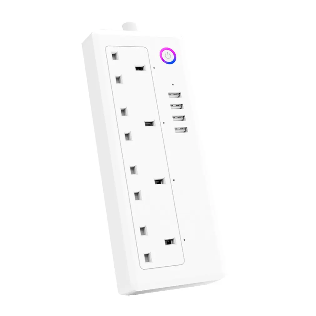 Умная розетка Smart Switch Wifi болт-заглушка отверстий синхронизации двигателя 1,8 м 3/4-порты голосовое интеллектуальное управление беспроводной