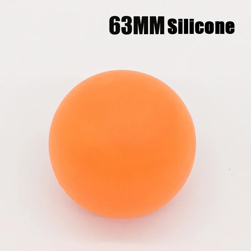 Silicone 63MM Orange TPE фасции мяч Лакросс мышцы Расслабление упражнения Спорт Фитнес Йога арахисовый массаж мяч триггер точка снятие стресса боли - Цвет: Silicone 63MM Orange