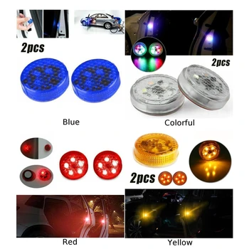 

2pcs 27x 8mm 5-LED Car Door Open Warning Light Anti-collision Safety Light Waterproof Easy Installation