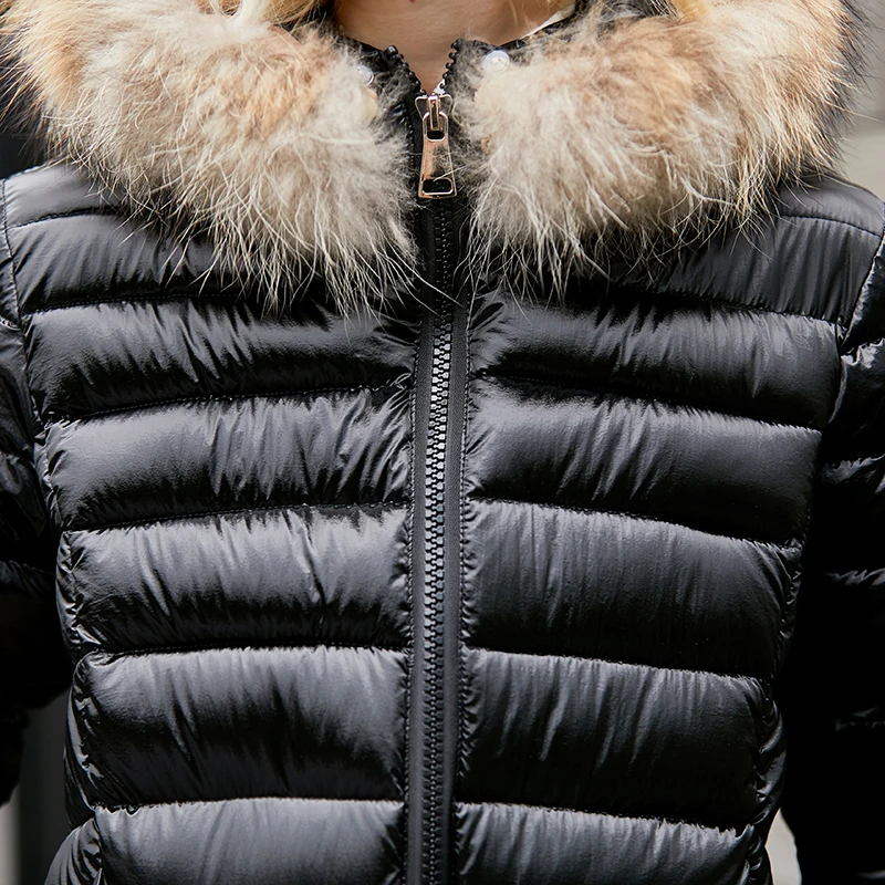 Зимний пуховик с воротником из натурального Лисьего меха+ хлопковые брюки костюм из двух предметов лыжный костюм теплые хлопковые брюки для холодной и ветронепроницаемой погоды