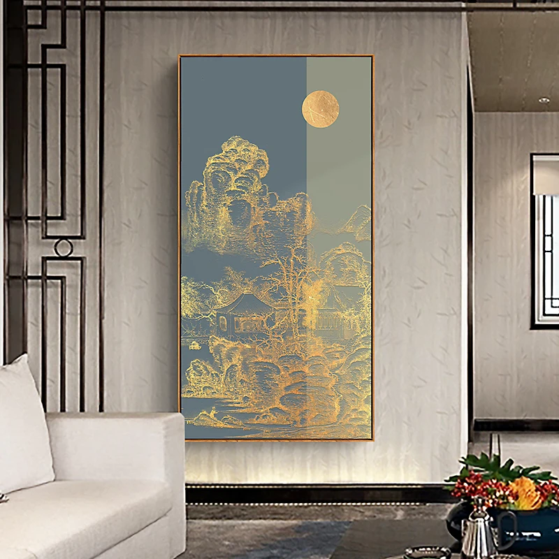 

Креативные павильоны, террасы, Картина на холсте, Древний китайский пейзаж, настенная живопись, постер, картина для офиса, гостиной, домашний декор