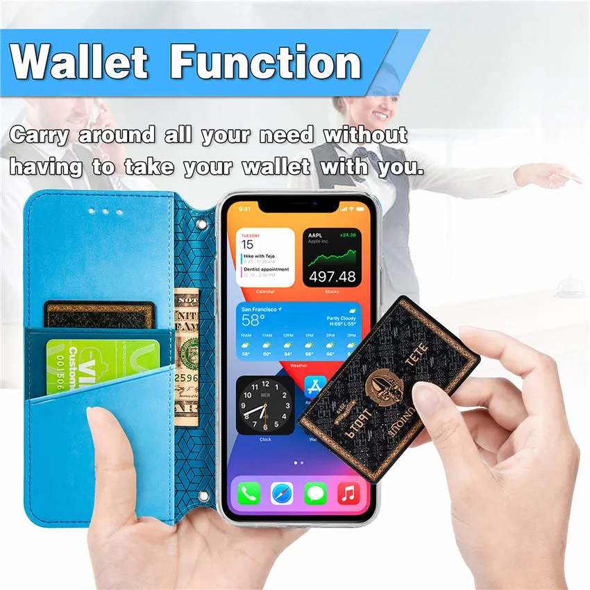 iphone 7 plus case Fashion Magnetic Flip Leather Phone Case For iPhone 6 7 8 SE 2 6S Plus 12 11 Pro X XS XR Max Fundas Card Holder Stand Book Cover iphone 8 plus case