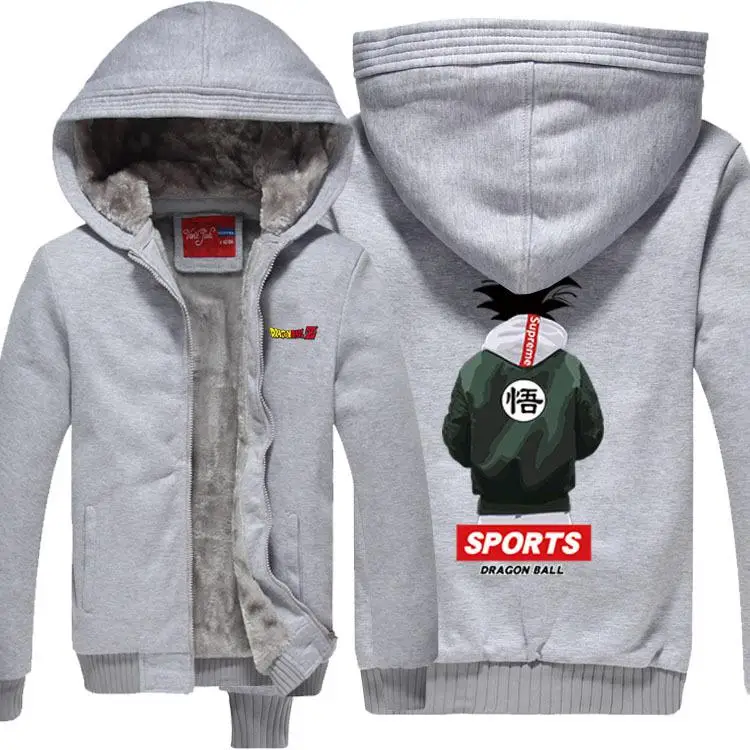 New Arrival Hoodies& Sweatshirts Anime Dragon ball Thick Hoodie Son Goku Sun Wukong Winter Tracksuit Fleece Mens - Цвет: 12