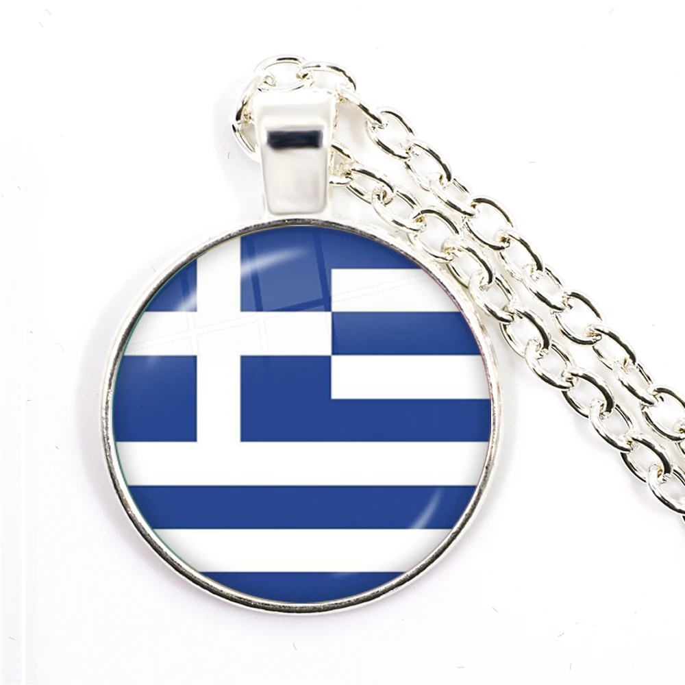 Национальный кулон в форме флага ожерелье Грецию, Джордан, Италию, Нигерию, Германию, Иран, Чешскую страну, литовские ювелирные изделия для женщин подарок для девочек - Окраска металла: 1