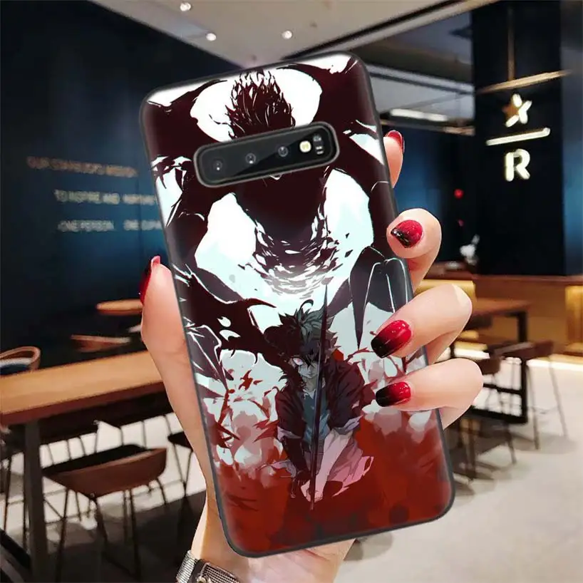 Черный с узором клевера Аста черный чехол для samsung Galaxy A50S A10S A20S A10 A20E A30 A40 A50 A70 M40 M30S A80 чехол для телефона - Цвет: BD037-7