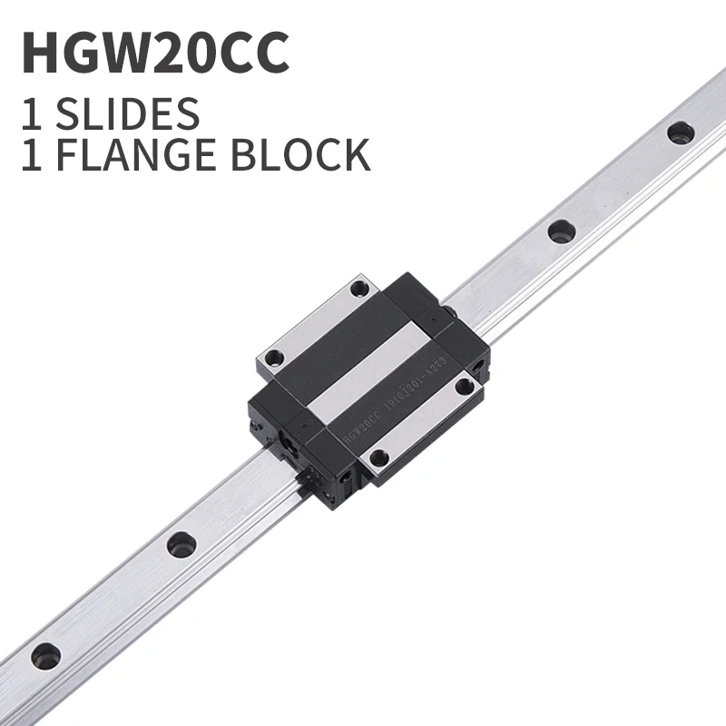 

1pc linear guide HGR20 HGH20 arbitrary length +1pc HGW20CC linear bearing slider nc parts square guide