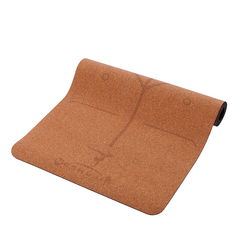 

Cork Yoga Mat Logs Yoga Mat Natural Environmentally Friendly Body Position Line Yoga Mat Fitness Anti-slip Rubber Yoga Mat