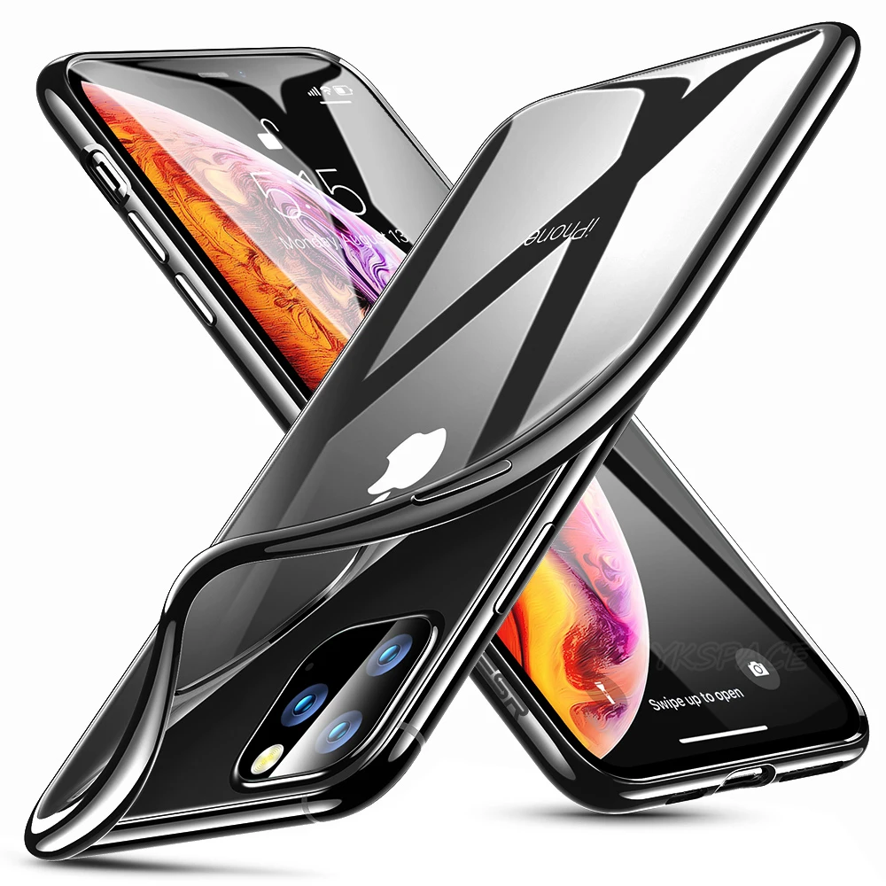 

New Plating Edge Soft TPU Phone Case for iPhone 11 Pro MAX 11pro 5.8" 6.1" 6.5" Silicone Luxury Full Cover Cases