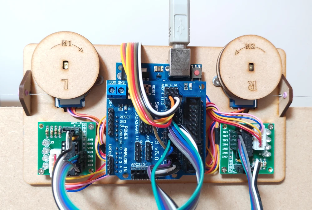 Arduino Wall Draw Painting Robot with Cable Plotter Polar Graph