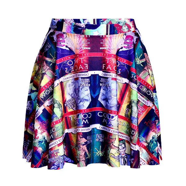 

Europe And America Magazine Style Beach Skirt Star Digital Pleated Short Skirt Cartoon-Skirt