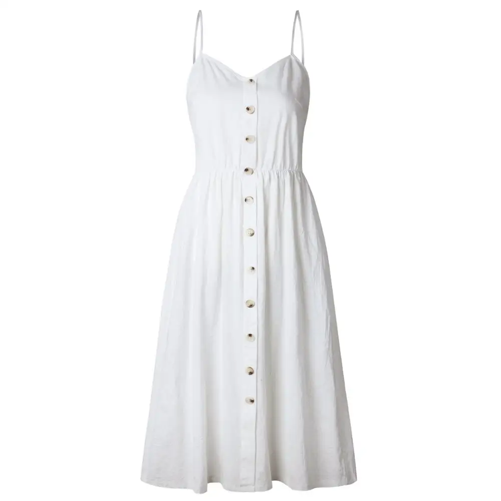 2018 New LOSSKY Women Print Floral Stripe Bohemian Dress V-Neck Sleevele Sexy Button Beach Casual Boho Midi Dress Plus Size 3XL