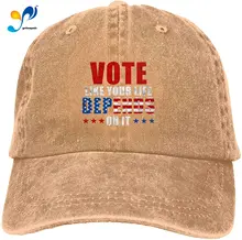 

Vote Like Your Life Depends On It 2 Baseball Caps Cotton Dad Hat Adjustable Sandwich Hat,Natural