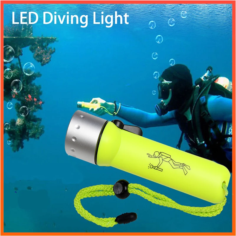 DivingFlashlightSuperBright2000LMQ5WaterproofUnderwaterFlash