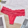 Charmleaks – sous-vêtements en dentelle pour femmes, 1 pièce, culotte Tanga en coton doux et Sexy avec nœud noué ► Photo 2/6