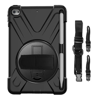 

for iPad MINI5 Tablet PC Case with 360 Rotating Shockproof Shoulder Strap and Tablet Stand Case