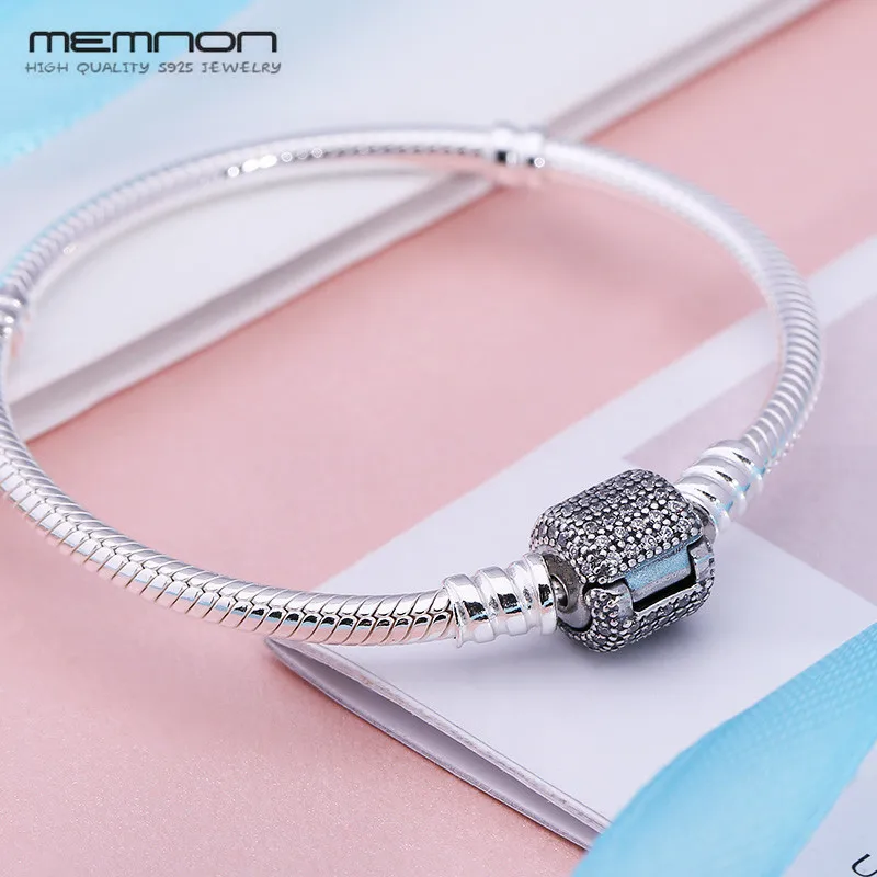 Memnon, 925 пробы, серебро,, 12, стильные цепочки, браслеты, браслеты для женщин, подходят для DIY, очаровательные бусины, Аутентичные, хорошее ювелирное изделие, подарок - Цвет камня: YL026