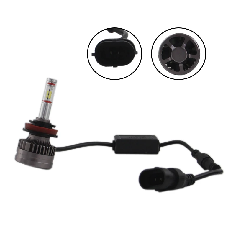 LED 4300K S2 H4 H7 H1 COB LED Headlight Bulbs H11 H13 12V 9005 9006 H3 9004 9007 9012 72W 8000LM Car LED lamp 3000K 8000K 6500K 5