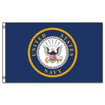 

3x5FT U.S. Navy Emblem Flag banner150X90CM 100D Polyester brass grommets custom flag, Free Shipping