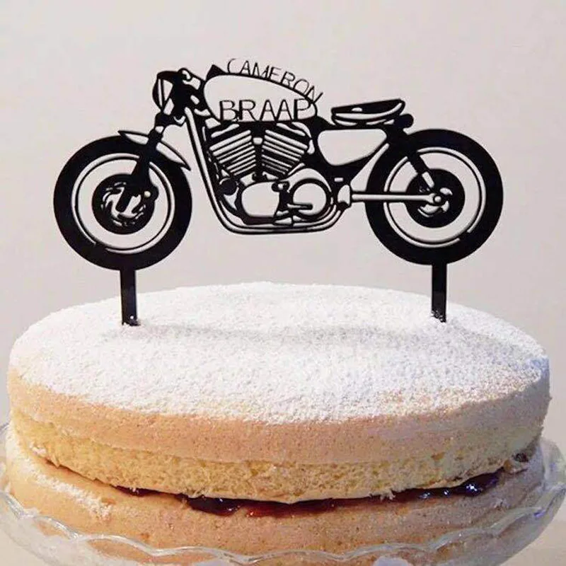 Topper Per Torta Acrilico 'Happy Birthday' Per Ragazze - Decorazione Nera Elegante E Riutilizzabile