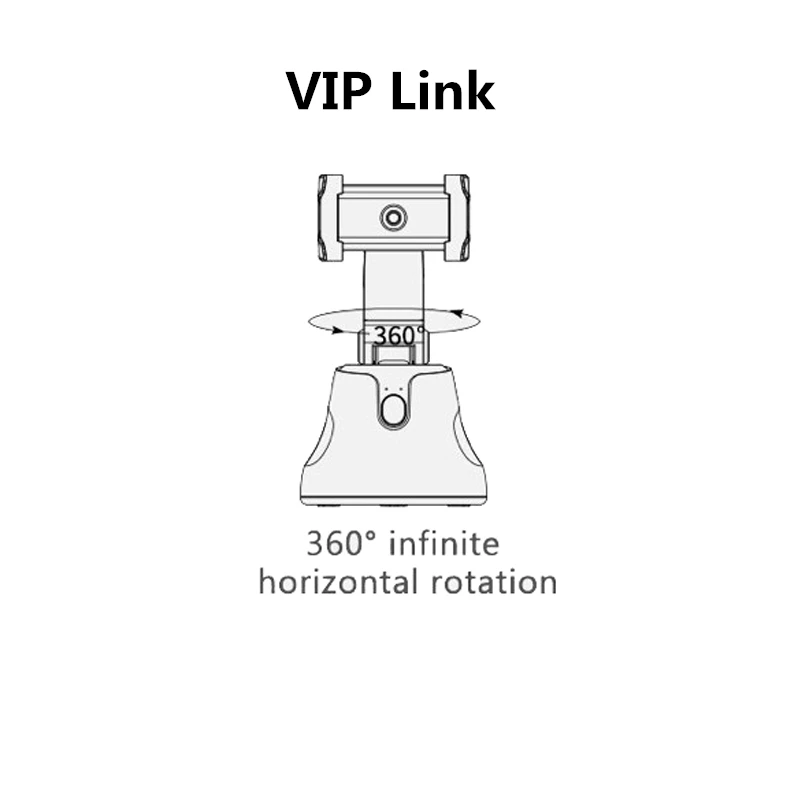 Vip para 360 Link Selfie Tiro Cardan Objeto Rastreamento Vara °