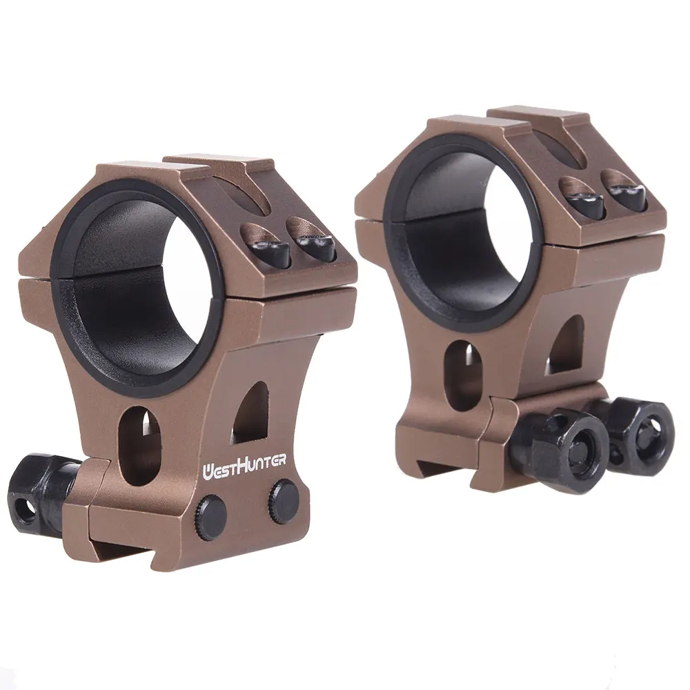 thumbnail image 2 of WestHunter Scope Rings - 1 Inch Or 30mm, 36mm Center Height, Fits 11mm Dovetail Rail, 6061-T6 Aluminum, Multiple Colors 2 of 9