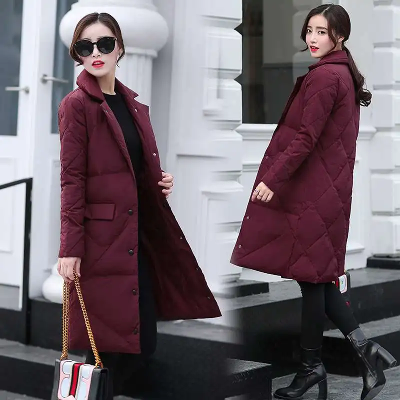 Женский пуховик, Женское зимнее пальто, длинное теплое Женское пальто, модное элегантное высококачественное Женское зимнее пальто большого размера