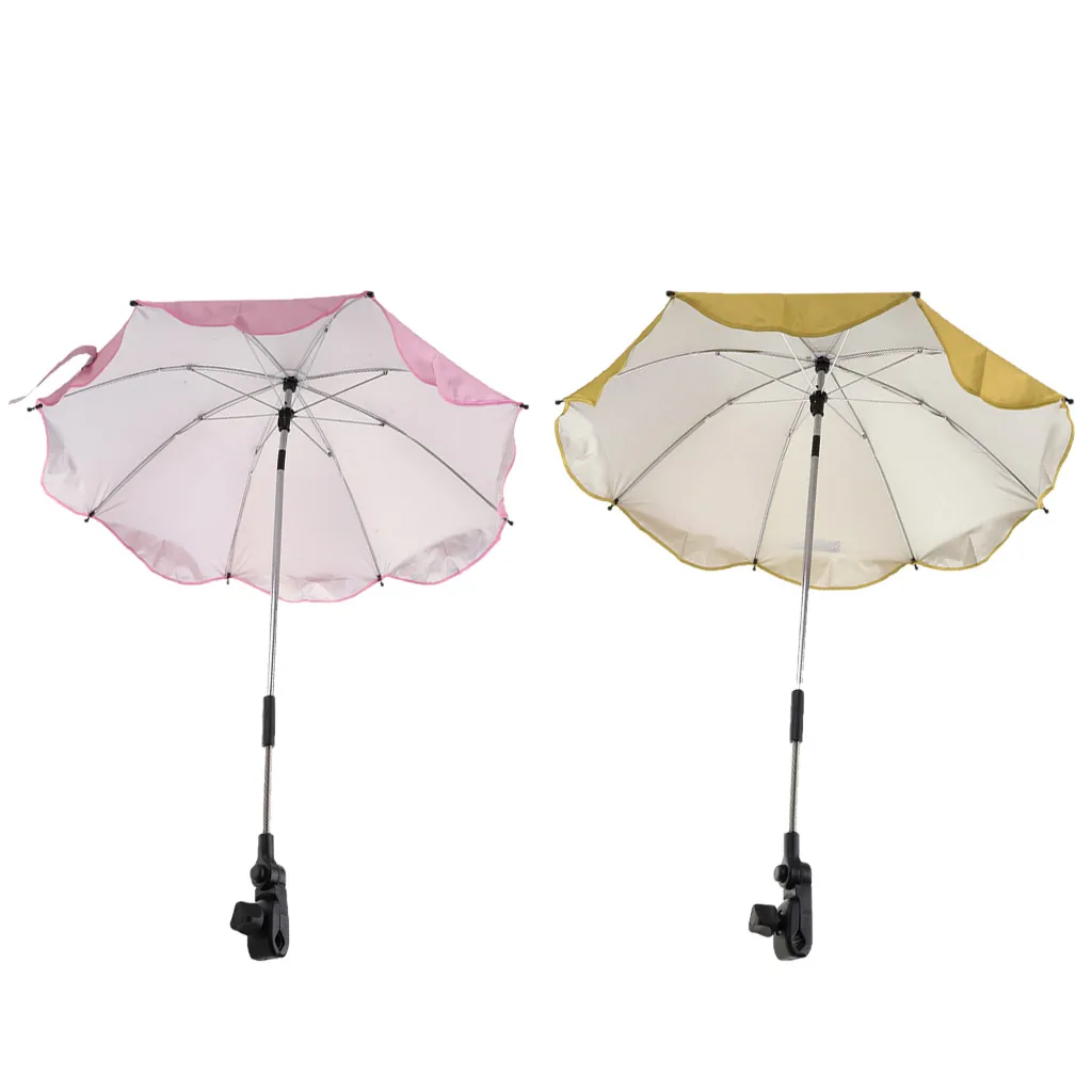 2x складной песочный пляжный зонт, походный, всепогодный, водонепроницаемый, желтый, розовый