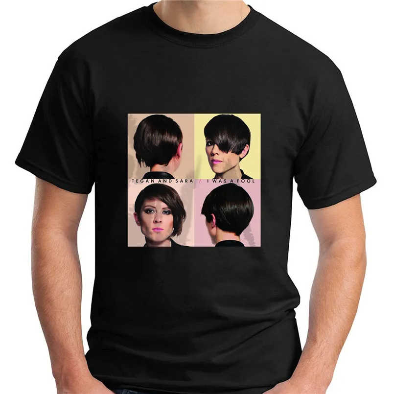 Новинка Tegan and Sara Canadian Indie Pop Duo Мужская черная футболка размер S-3XL праздничная