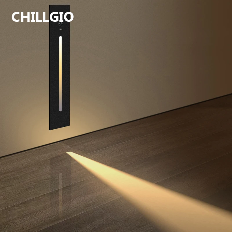 Встраиваемые светодиодные светильники CHILLGIO для лестницы сенсорные алюминиевые