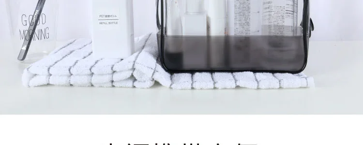 Transparent PVC Cosmetic Bag Portable Zipper Cosmetic Bag Wash Bag Stereo Waterproof Multi-functional Travel Storage Bag