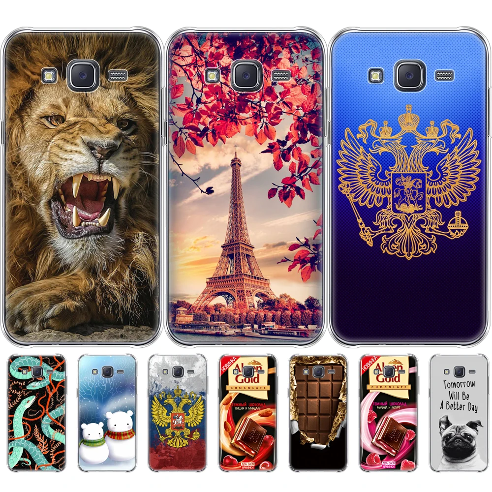 Силиконовый чехол для Samsung Galaxy J5 SM-J500F мягкий ТПУ телефона 2015 задняя крышка 360